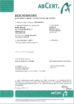 Scan: Bio-Zertifikat 2012-2014