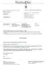 Scan: Bestätigung Werkverkehr