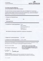 Versicherungspolice Transportgewerbe nach HGB