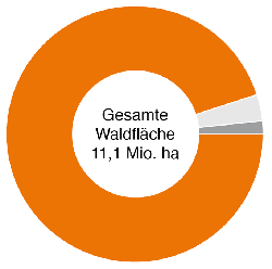 Tortengrafik: Waldnutzung